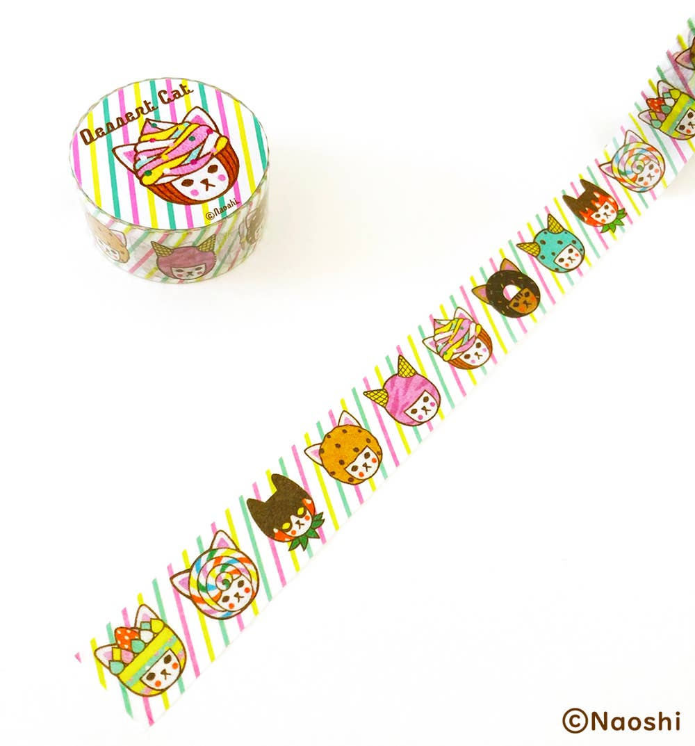 Dessert Cat Washi Tape Naoshi