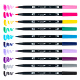 Dual Brush Pen Art Markers Galaxy 10-Pack