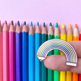 Pencil Rainbow Enamel Pin