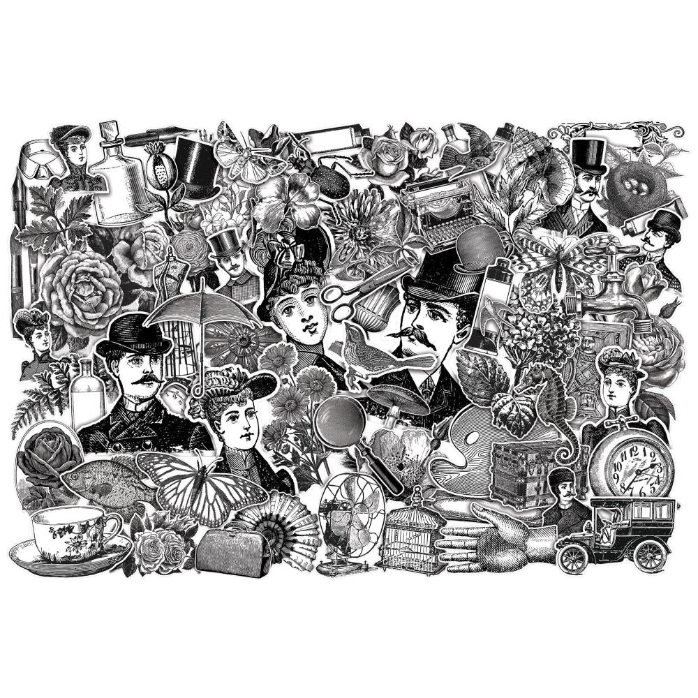 Engraving Idea-Ology Layers Die-Cuts 76/Pkg Tim Holtz