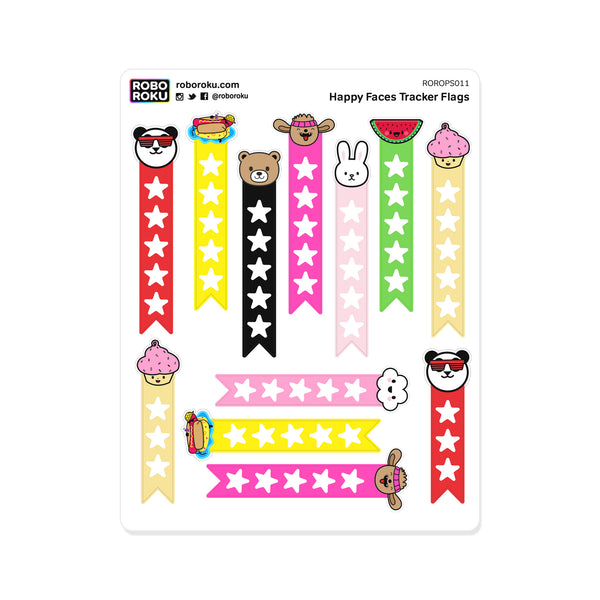 Friendly Faces Flags Planner Stickers