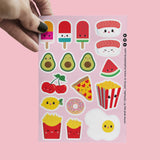 Foodie, Sushi & Fast Food Sticker Sheet A6