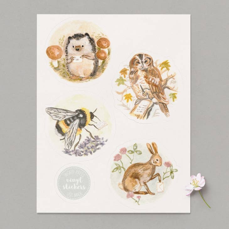 Forest Penpal Vinyl Sticker sheets