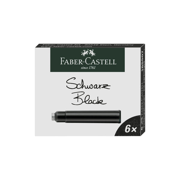 Faber-Castell Fountain Pen Ink Cartridges - Black - #185507