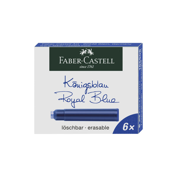 Faber-Castell Fountain Pen Ink Cartridges - Blue - #185506