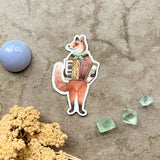 Pegatina de acordeón de Fox Papa