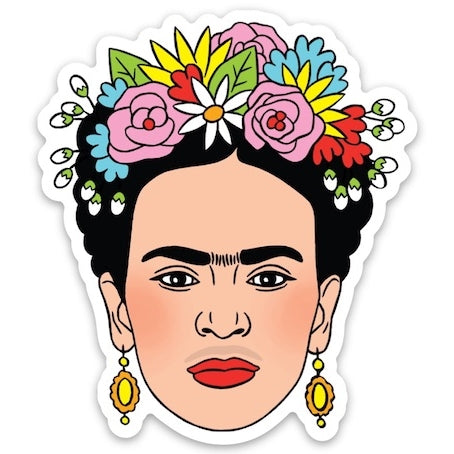 Frida Flower Crown Vinyl Sticker