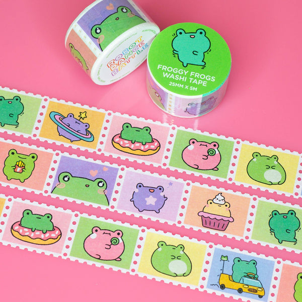 Froggy Frogs Stamp Washi Tape Robot Dance Battle