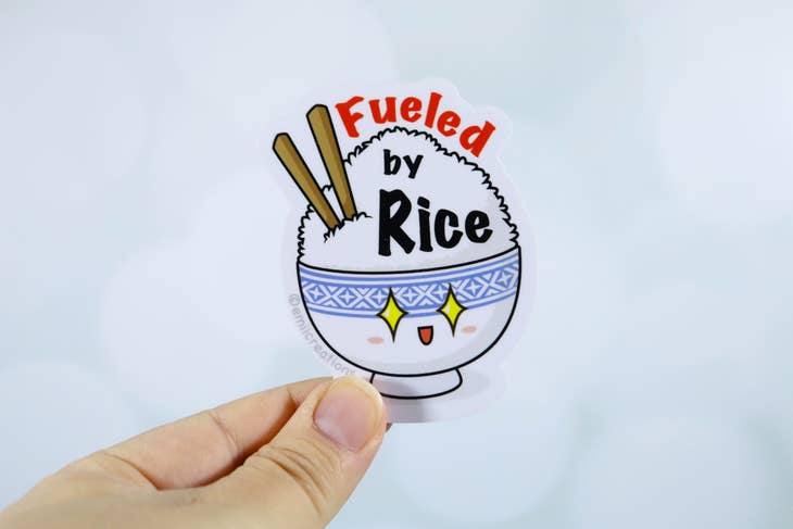 Fueled by Rice Vinyl Sticker – Little Craft Place