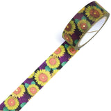Cinta washi con diseño de kimono y girasol