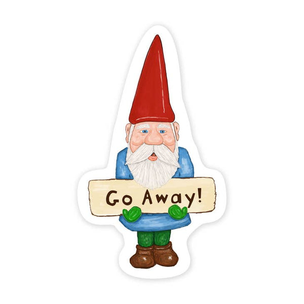 Go Away Gnome Sticker