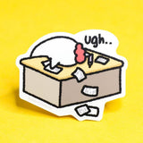 Pegatina de escritorio Grumpy Chicken Ugh
