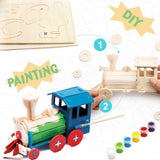 Locomotive Train 3D Wooden Puzzle with Paint Kit