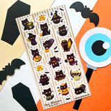 Halloween Black Cats Sticker Sheet