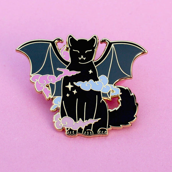 Halloween Vampire Cat Enamel Pin