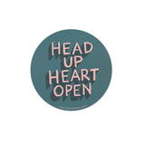 Head Up Heart Open Vinyl Sticker