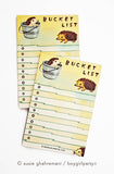 Hedgehog Bucket List Note Pad