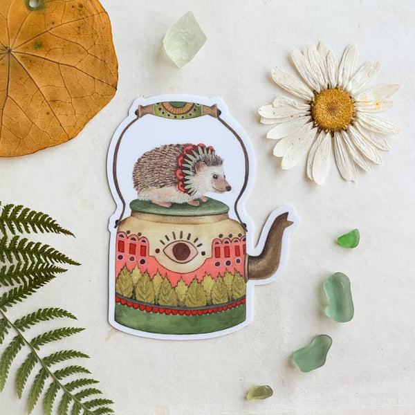 Hedgehog Teapot Sticker