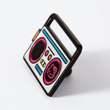 Check out our latest Hello Kitty pin cuteness! The Hello Kitty Boom Box pin in hard enamel measures approx 30mm across.