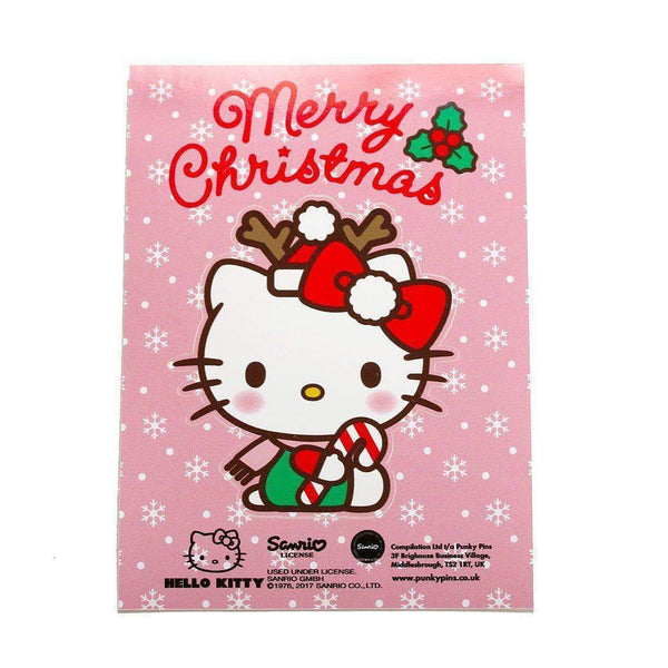 Hello Kitty Christmas Candy Cane Sticker