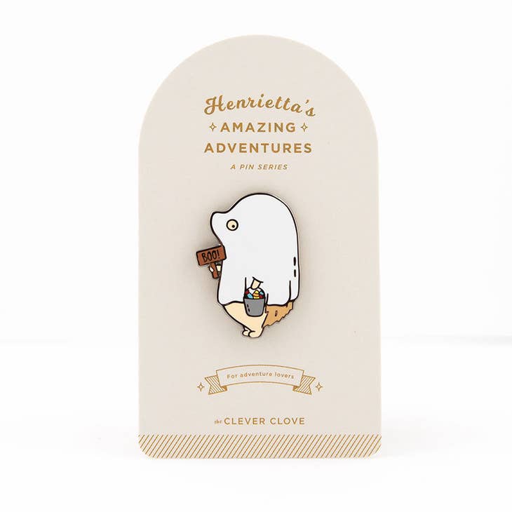 Henrietta Ghost Hedgehog Pin