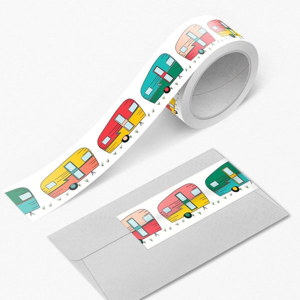 RV Camper washi tape. Get ready to hit the road in these sweet, colorful campers! These scream adorable and the colors will make anyone smile!