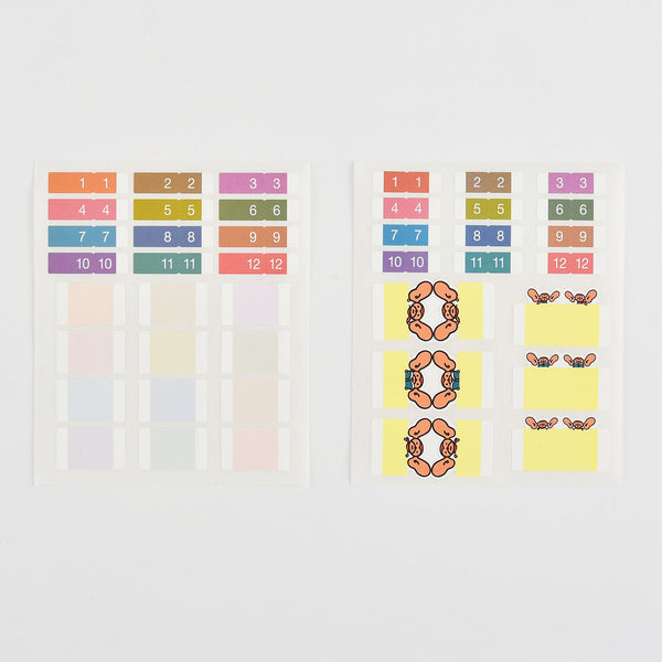 These Hobonichi Index Stickers allow you to mark particular pages of the Hobonichi Techo so that you can open up to the intended page in one go, such as the monthly calendar or the daily page.