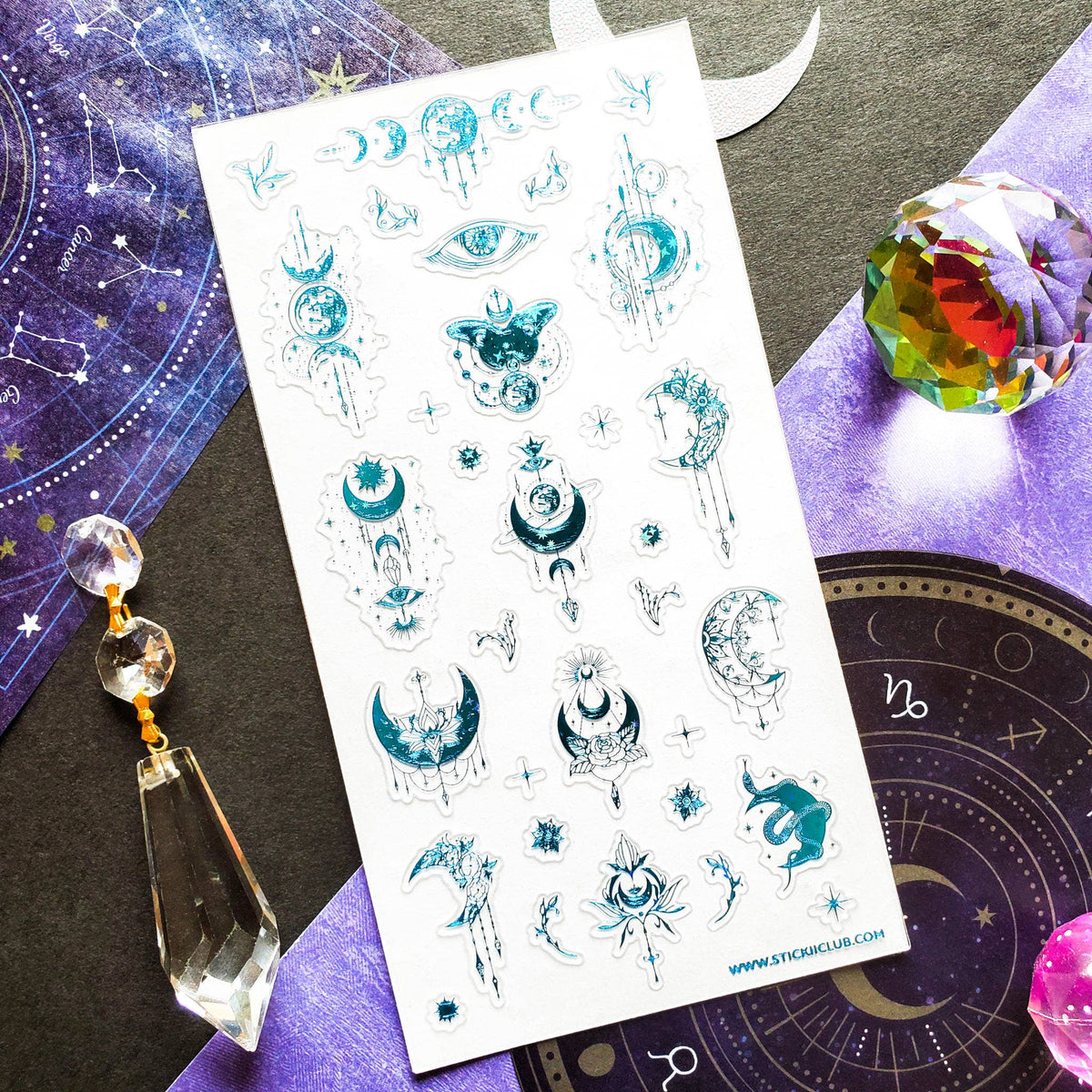 Moon Ice Sticker Holo Moons Sticker Sheet – Little Craft Place