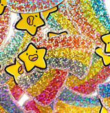 Minipegatina holográfica de estrella fugaz 