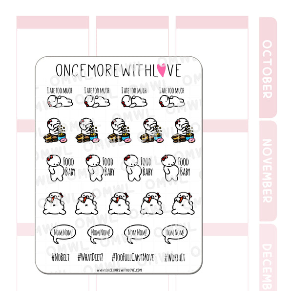 M123 I Ate Too Much Foodie Diet Planner Stickers