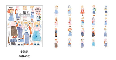 Lil Missy Washi Flake Sticker (40 pieces)