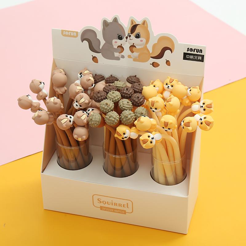 Squirrel & Acorn Gel Pen Black Ink