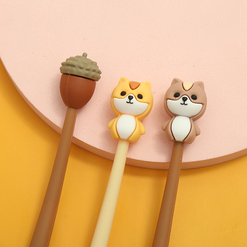 Squirrel & Acorn Gel Pen Black Ink