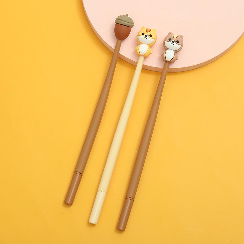 Squirrel & Acorn Gel Pen Black Ink