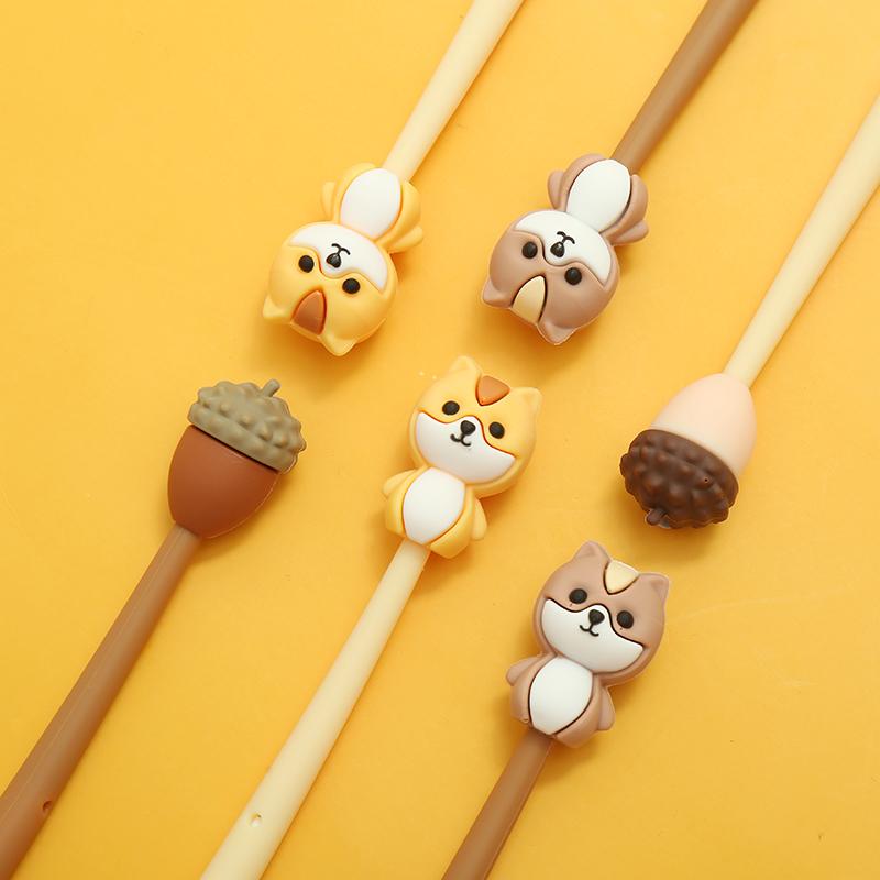 Squirrel & Acorn Gel Pen Black Ink