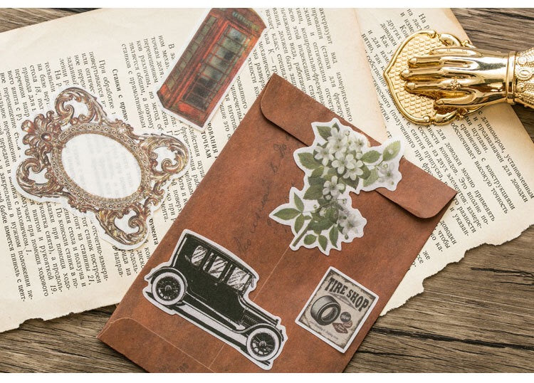 Vintage Car Flake Sticker (60 pieces)