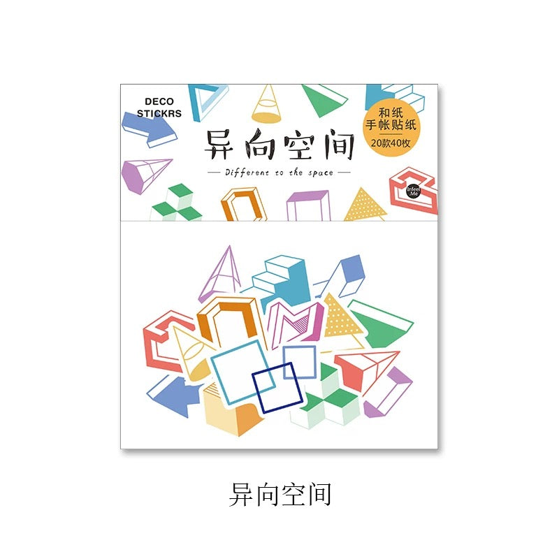 Geo Shape Flake Sticker