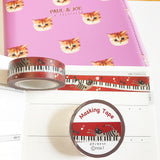 Piano Cat Nao Family Japanese Washi Tape