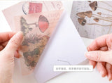 Old Poster Background Sticker Tracing Paper Sticker (6 sheets)