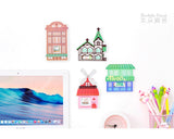 Houses Washi Flake Sticker (40 pieces)