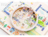 Houses Washi Flake Sticker (40 pieces)