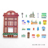 Houses Washi Flake Sticker (40 pieces)