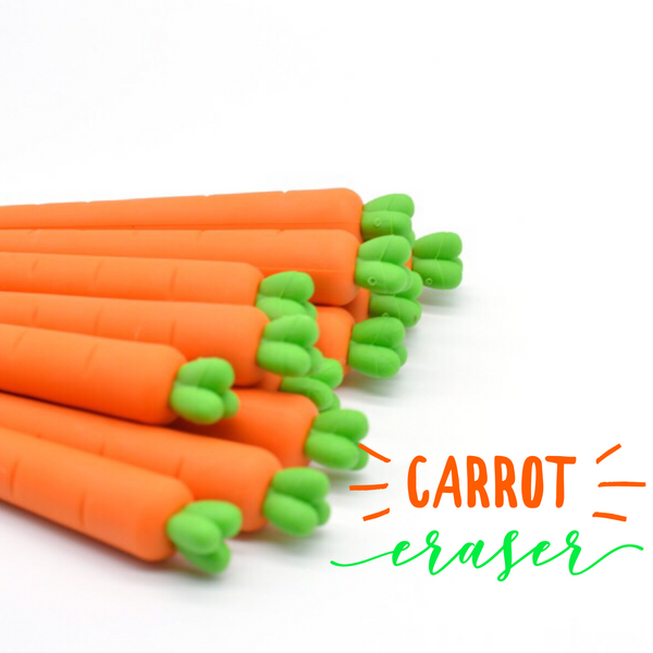 These cute carrot erasers are perfect for school, planning, for work, home, desk, gifts, birthday party, favor or just around the house. 