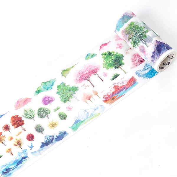 Forest Language Wide Washi Tape