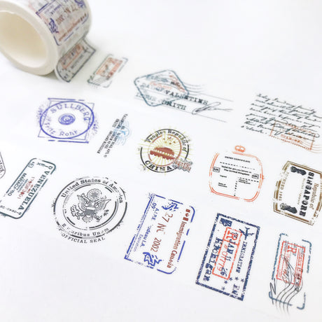 Passport Stamp Washi Tape