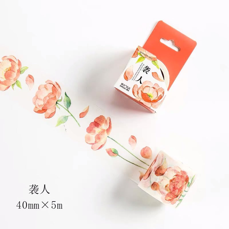 Peonies Washi Tape