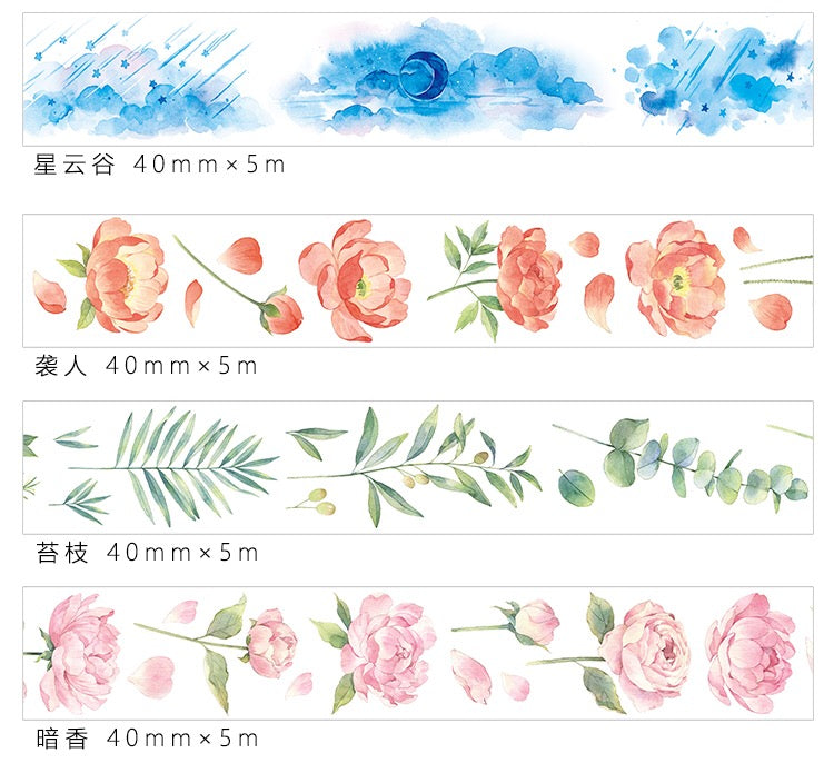 Peonies Washi Tape