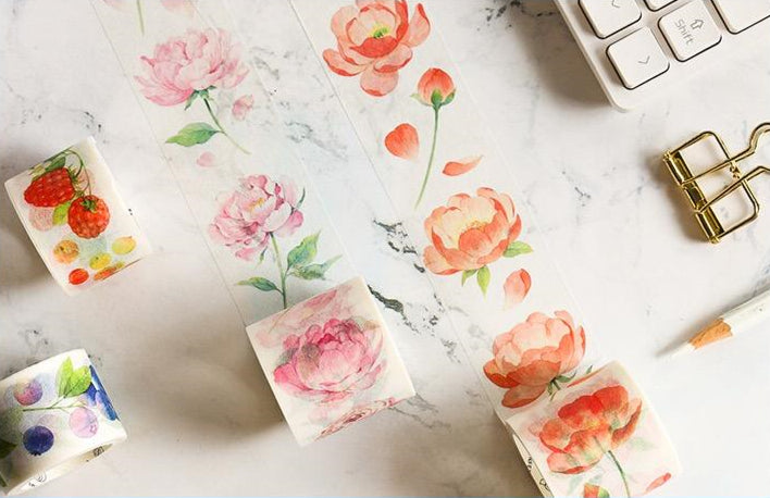 Peonies Washi Tape