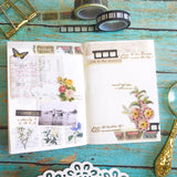 Cinta washi con diseño de flores vintage