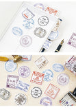 Passport Stamp Flake Sticker Mini Box (45 pieces)